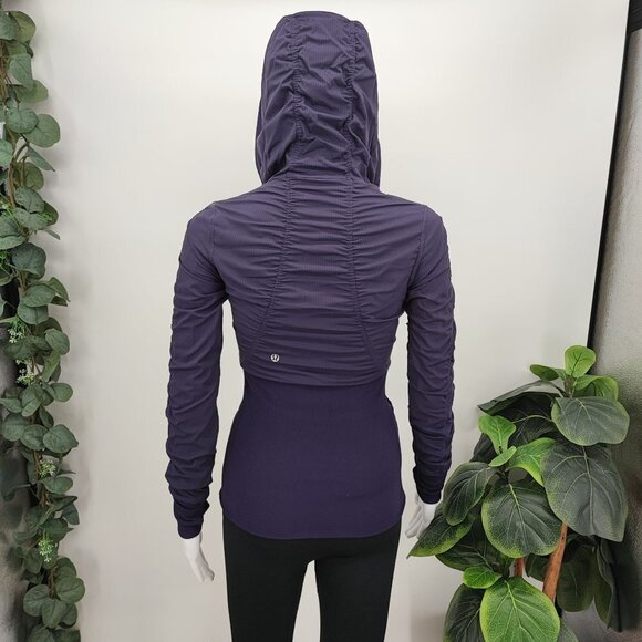 Lululemon Women’s Dance Studio Reversible Purple Hooded Jacket Size 2 - Picture 5 of 13